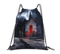 OTTKGGA Old Crypt Drawstring Bags Waterproof Swimming Gym Backpacks Large Capacity Lightweight Travel Beach