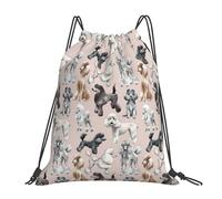 OTTKGGA Oodles Of Poodles Drawstring Bags Waterproof Swimming Gym Backpacks Large Capacity Lightweight Travel Beach