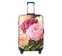 OTTKGGA Peony Flowers Blossom Suitcase Cover Luggage Protector Elastic Anti-Scratch Travel Essentials Fits 18-32 Inch Luggage