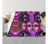 OTTKGGA Pink Flower Background Ultra-Soft Micro Fleece Blanket Flannel Blanket Anti Pilling Bed Couch Living Room Travel Decor