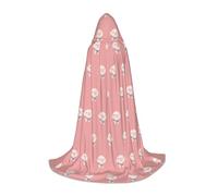 OTTKGGA Pink Pig Hooded Cape For Teenagers Cosplay Robe Witch Vampires Grim Reaper Masquerade Party Costume