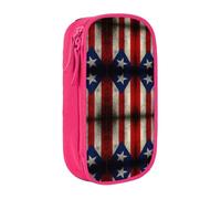 OTTKGGA Puerto Rico Flag Double-Layer Pencil Case Pen Bag Large Capacity School Office Travel Makeup