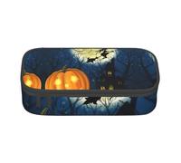 OTTKGGA Pumpkin Halloween Big Capacity Zipper Pencil Case Stationery Organizer Makeup Bag for School Office Travel