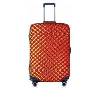 OTTKGGA Red Fish Scale Suitcase Cover Luggage Protector Elastic Anti-Scratch Travel Essentials Fits 18-32 Inch Luggage