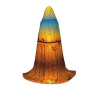 OTTKGGA Reeds By The River Hooded Cape For Teenagers Cosplay Robe Witch Vampires Grim Reaper Masquerade Party Costume