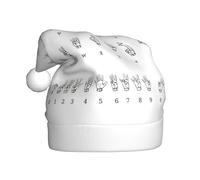 OTTKGGA Sign Language Alphabet Adults Christmas Hat Plush Decorative Cap Soft Colorfast Holiday Parties New Year Decoration