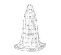 OTTKGGA Sign Language Alphabet Hooded Cape For Teenagers Cosplay Robe Witch Vampires Grim Reaper Masquerade Party Costume