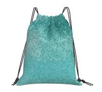 OTTKGGA Small Dot Tiles Shape Drawstring Bags Waterproof Swimming Gym Backpacks Large Capacity Lightweight Travel Beach