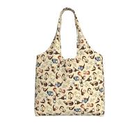 OTTKGGA Small Panda Canvas Tote Bags One Shoulder Commuting Handbag Large Capacity Shopping Work Travel Daily Use
