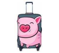 OTTKGGA Smile Pink Pig Suitcase Cover Luggage Protector Elastic Anti-Scratch Travel Essentials Fits 18-32 Inch Luggage