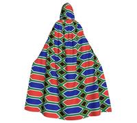 OTTKGGA South Africa Flag Adults Hooded Cloak Decorative Cape Robe Vampires Witch Mysterious Cosplay Carnival Parties