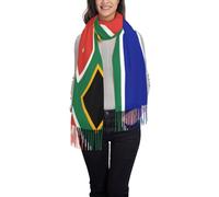 OTTKGGA South Africa Flag Printed Tassel Scarf Women Shawl Winter Long Wrapped Soft Warm Fashion Travel Office Wedding