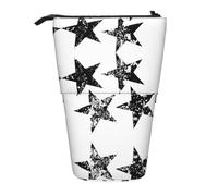 OTTKGGA Star Stand Up Telescopic Pencil Case Stationery Organizer with Zipper Portable School Office Student