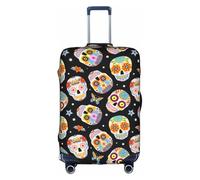 OTTKGGA Sugar Skulls Butterfly Suitcase Cover Luggage Protector Elastic Anti-Scratch Travel Essentials Fits 18-32 Inch Luggage