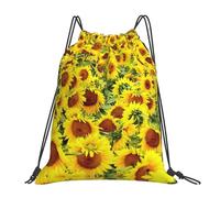 OTTKGGA Sunflowers Drawstring Bags Waterproof Swimming Gym Backpacks Large Capacity Lightweight Travel Beach