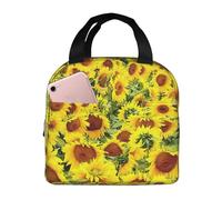 OTTKGGA Sunflowers Insulated Lunch Bags Lunch Tote Bag Picnic Bag Cooler Bag Portable Work School Picnic.