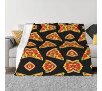 OTTKGGA Tasty Pizza Ultra-Soft Micro Fleece Blanket Flannel Blanket Anti Pilling Bed Couch Living Room Travel Decor