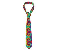 OTTKGGA Tie Dye Rainbow Men'S Necktie Print Cravat Men'S Tie Fashion Classic Daily Party Business Wedding One Size