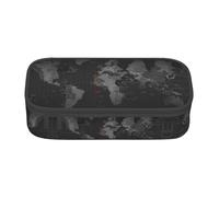 OTTKGGA Time Zone Map Big Capacity Zipper Pencil Case Stationery Organizer Makeup Bag for School Office Travel