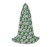 OTTKGGA White Dog Hooded Cape For Teenagers Cosplay Robe Witch Vampires Grim Reaper Masquerade Party Costume