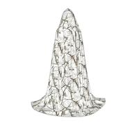 OTTKGGA White Trees Camo Hooded Cape For Teenagers Cosplay Robe Witch Vampires Grim Reaper Masquerade Party Costume
