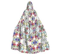 OTTKGGA Wild Flowers Birds Leaves Branches Adults Hooded Cloak Decorative Cape Robe Vampires Witch Mysterious Cosplay Carnival Parties