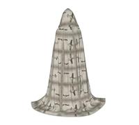 OTTKGGA World War 2 Aircraft Airplane Hooded Cape For Teenagers Cosplay Robe Witch Vampires Grim Reaper Masquerade Party Costume