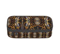 OTTKGGA Yellow Snake Big Capacity Zipper Pencil Case Stationery Organizer Makeup Bag for School Office Travel