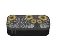 OTTKGGA You are My Sunshine Sunflower Big Capacity Zipper Pencil Case Stationery Organizer Makeup Bag for School Office Travel