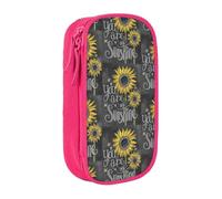 OTTKGGA You are My Sunshine Sunflower Double-Layer Pencil Case Pen Bag Large Capacity School Office Travel Makeup