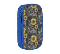 OTTKGGA You are My Sunshine Sunflower Double-Layer Pencil Case Pen Bag Large Capacity School Office Travel Makeup