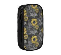 OTTKGGA You are My Sunshine Sunflower Double-Layer Pencil Case Pen Bag Large Capacity School Office Travel Makeup