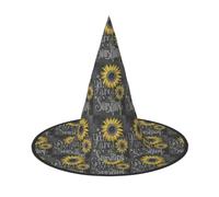 OTTKGGA You Are My Sunshine Sunflower Halloween Witch Hat Parties Stage Cosplay Carnival Costume Accessories