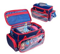 Ottkids Carrying Case Compatible with Toniebox 2 & 1, Storage Bag Organizer for Tonies Starter Set, Headphones & Accessories, Portable Travel Bag with Handle and Adjustable Shoulder Strap(Dark Blue)