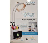OttlLite Wellness Series LED Desk Organizer Lamp with Wireless Charging Stand