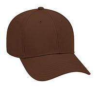 OTTO 6 Panel Low Profile Superior Cotton Twill Cap, Brown, One size