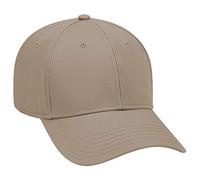 OTTO 6 Panel Low Profile Superior Cotton Twill Cap, Dk. Khaki, One size