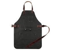 Otto Angelino Genuine Leather Cooking, Workshop Apron for Children with Tool Pockets