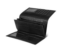 Otto Angelino Genuine Leather Zippered Envelope Wallet with Phone Compatible Slots - RFID Blocking -Unisex