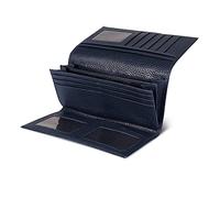 Otto Angelino Genuine Leather Zippered Envelope Wallet with Phone Compatible Slots - RFID Blocking -Unisex