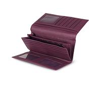 Otto Angelino Genuine Leather Zippered Envelope Wallet with Phone Compatible Slots - RFID Blocking -Unisex