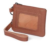Otto Angelino Genuine Leather Zippered ID Wallet with Wrist Strap Card Holder - Unisex