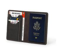Otto Angelino Leather Passport Holder - Unisex Travel Wallet with Card Slots - Genuine Leder