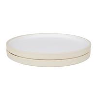Otto Ceramic Plate Set of 2 Large White
