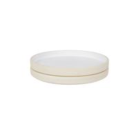 Otto Ceramic Plate Set of 2 Small White