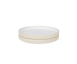 Otto Ceramic Plate Set of 2 Small White