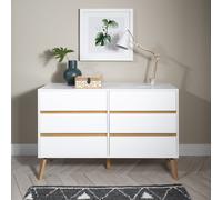 Otto Chest of Drawers 6 Drawer in Classic White