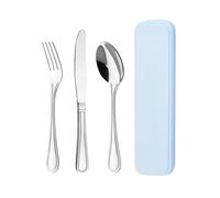 Otto Koning, Cutlery Set Travel Portable Knife Fork Spoon Set with Case - Stainless Steel Camping Picnic Lunchbox Cutlery Sets for 1 - Reusable Dishwasher Safe