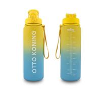 Otto Koning Water Bottle 1L - Leakproof Sports Water Bottle with Volume Markings - BPA Free Premium Drinks Bottle for Gym, School & Office - Fast Flow, Lightweight & 1000ml Reusable Flask