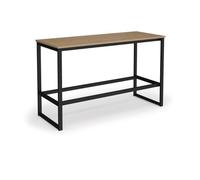Otto Poseur benching solution dining table 1800mm wide - black frame, Kendal oak top